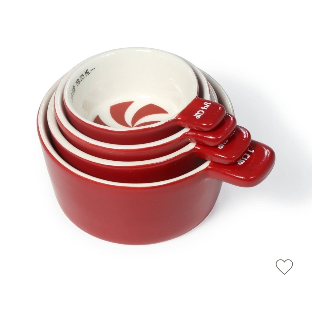 Ceramic Measuring Cups Red - Bullseye's Playground